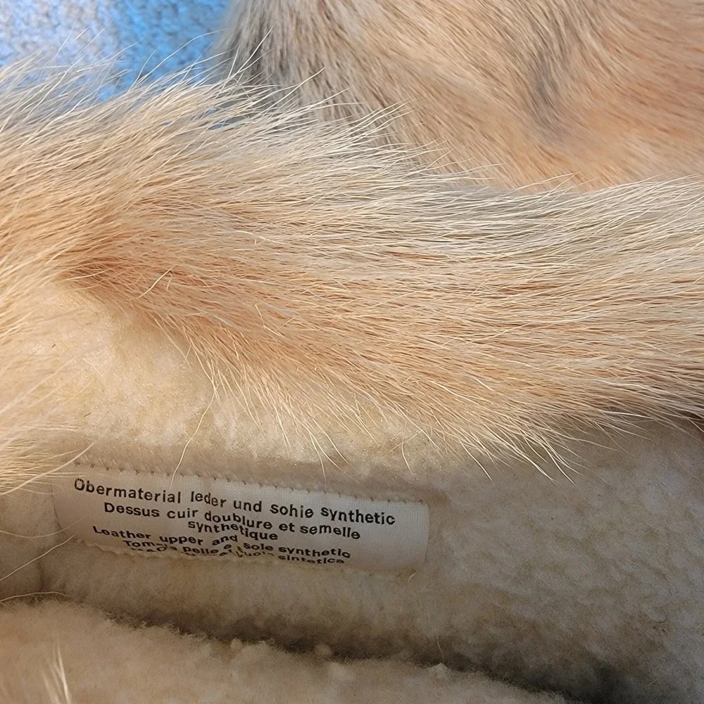Winna‎ Italian Fur Après Ski Boots Dog Sled Embroidery Tan Leather Womens 41